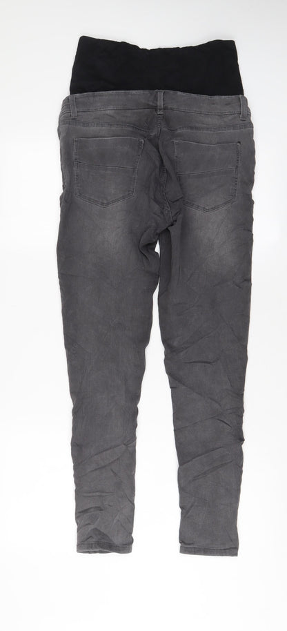 Blooming Marvellous Womens Grey Cotton Skinny Jeans Size 10 L29 in Regular Button