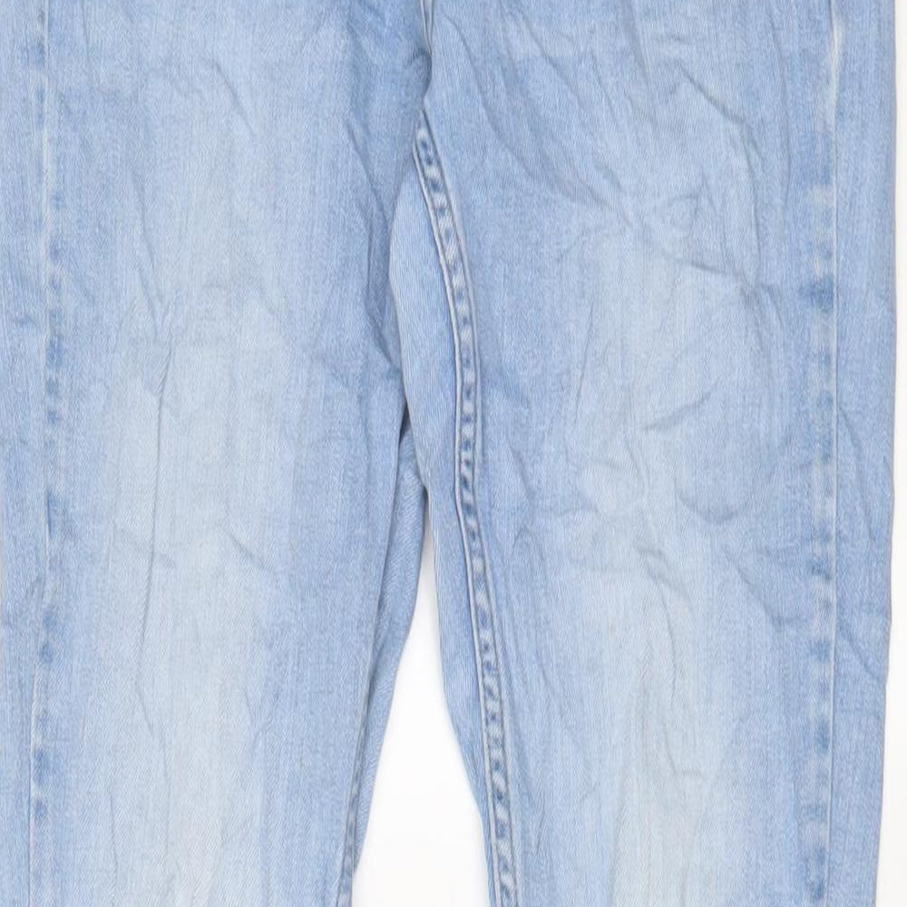 Topshop Womens Blue Cotton Skinny Jeans Size 28 in L30 in Regular Zip