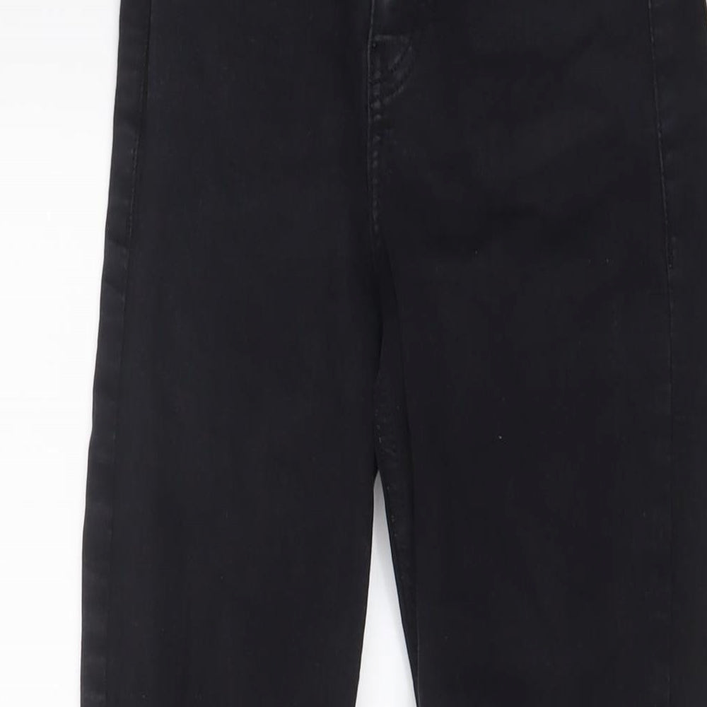 Topshop Womens Black Cotton Skinny Jeans Size 26 in L32 in Regular Zip