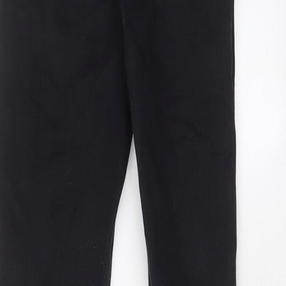Topshop Womens Black Cotton Skinny Jeans Size 26 in L32 in Regular Zip