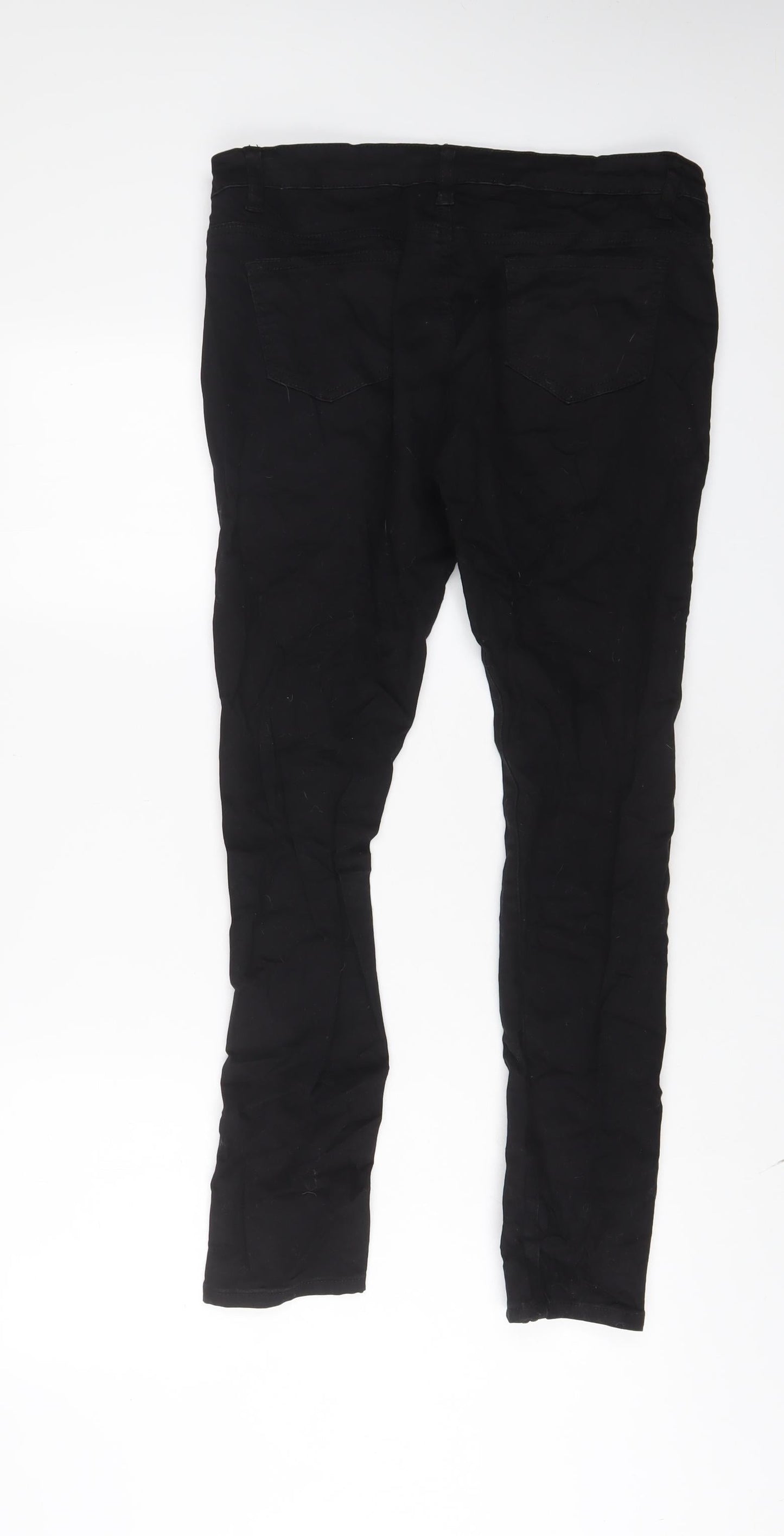 Womens UK Size 14 The Rockin Rev Regular Fit Skinny Black Jeans