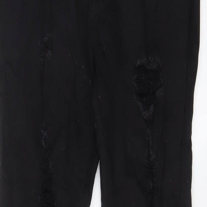 Womens UK Size 14 The Rockin Rev Regular Fit Skinny Black Jeans