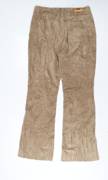 Womens UK Size 10 Stradivarius Regular Fit  Beige Trousers