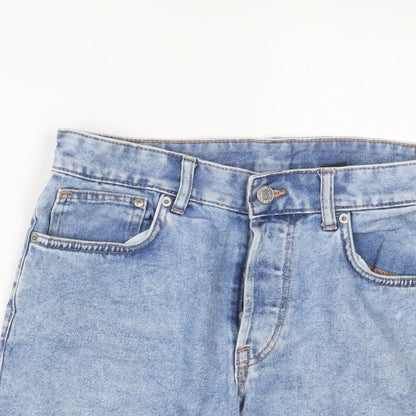 H&M Mens Blue Cotton Bermuda Shorts Size 30 in L8 in Slim Button