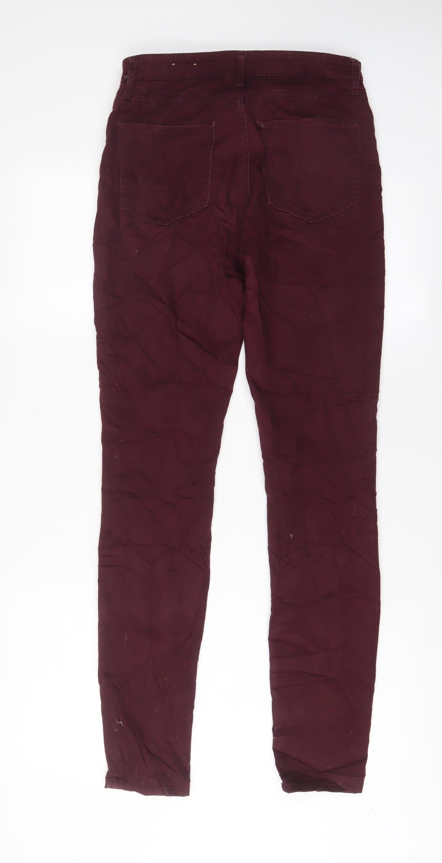 Womens UK Size 10 H&M Regular Fit Skinny Red Jeans