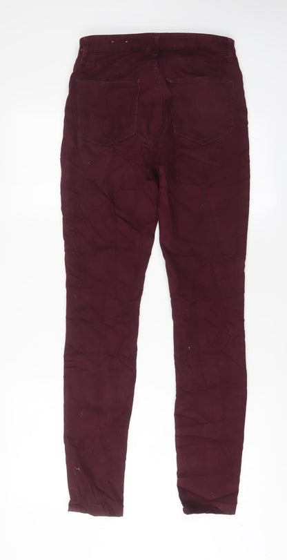 Womens UK Size 10 H&M Regular Fit Skinny Red Jeans
