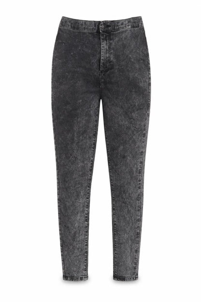 Topshop Womens Grey Cotton Skinny Jeans Size 28 in L30 in Regular Zip