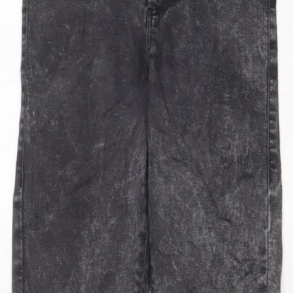 Topshop Womens Grey Cotton Skinny Jeans Size 28 in L30 in Regular Zip