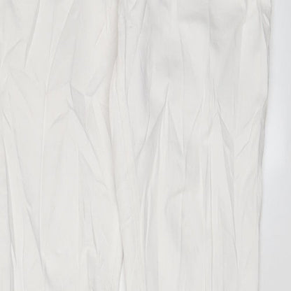 THE WHITE COMPANY Womens White Cotton Skinny Jeans Size 10 L31 in Regular Zip
