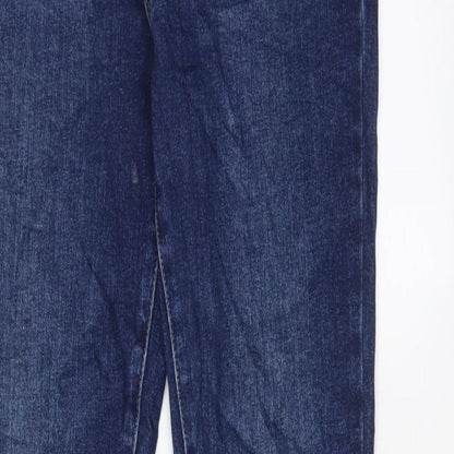 Queen Hearts Womens Blue Cotton Skinny Jeans Size M L29 in Regular Zip