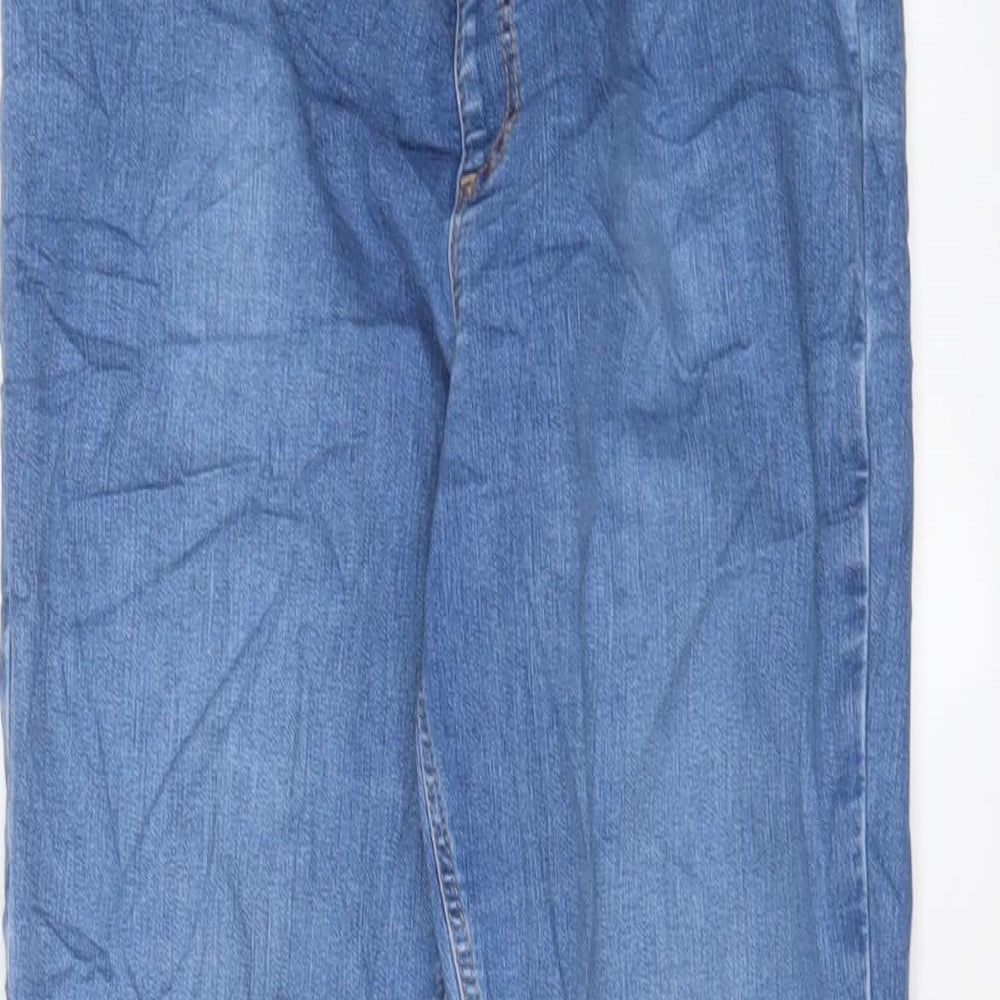 Topshop Womens Blue Cotton Skinny Jeans Size 12 L27 in Regular - Maturnity