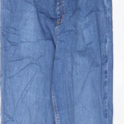 Topshop Womens Blue Cotton Skinny Jeans Size 12 L27 in Regular - Maturnity