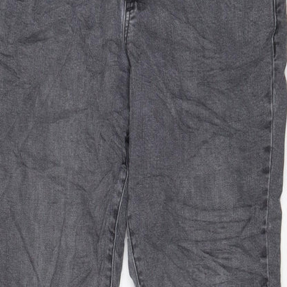 Indigo Womens Grey Cotton Skinny Jeans Size 14 L28 in Regular Zip