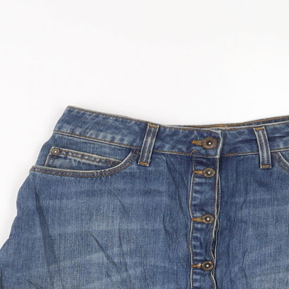 Womens UK Size S Zara A-Line Denim Skirt