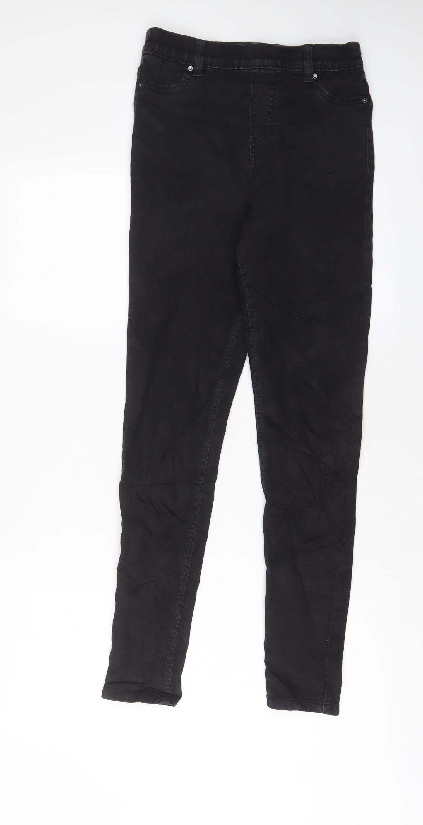 F&F Womens Grey Cotton Jegging Jeans Size 8 L28 in Regular