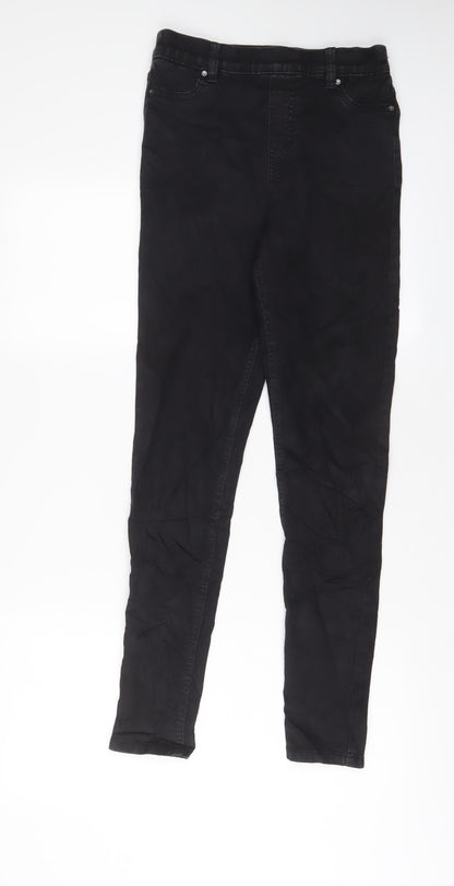 F&F Womens Grey Cotton Jegging Jeans Size 8 L28 in Regular