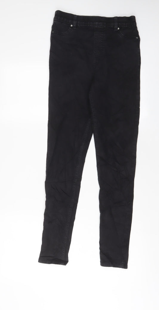 F&F Womens Grey Cotton Jegging Jeans Size 8 L28 in Regular