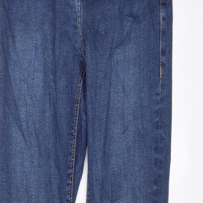Mango Womens Blue Cotton Skinny Jeans Size 6 L29 in Regular Zip