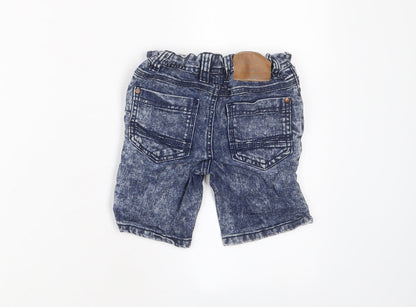 NEXT Boys Blue Cotton Bermuda Shorts Size 2 Years Regular Zip - 1.5-2 Years