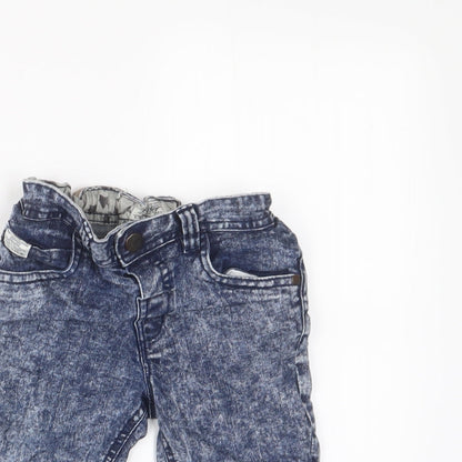 NEXT Boys Blue Cotton Bermuda Shorts Size 2 Years Regular Zip - 1.5-2 Years
