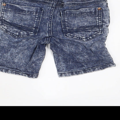 NEXT Boys Blue Cotton Bermuda Shorts Size 2 Years Regular Zip - 1.5-2 Years