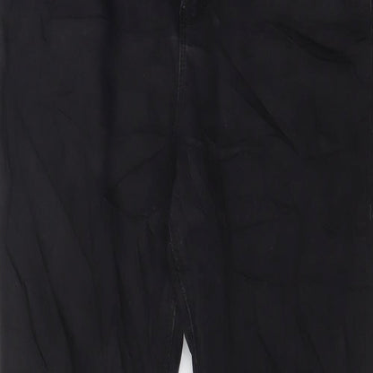 ASOS Womens Black Cotton Skinny Jeans Size 32 in L34 in Regular Zip