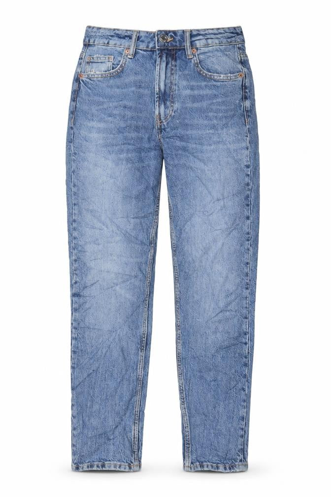 Womens UK Size 8 Zara Regular Fit Mom Blue Jeans