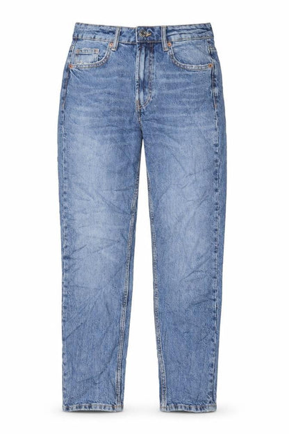 Womens UK Size 8 Zara Regular Fit Mom Blue Jeans