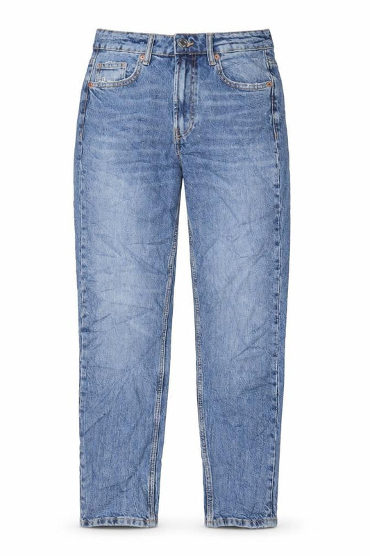 Womens UK Size 8 Zara Regular Fit Mom Blue Jeans