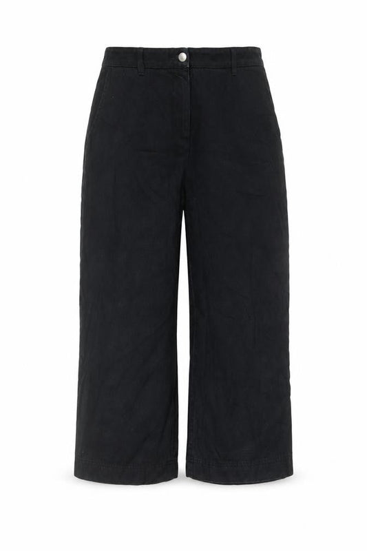 Womens UK Size 8 John Lewis Regular Fit Wide-Leg Black Jeans