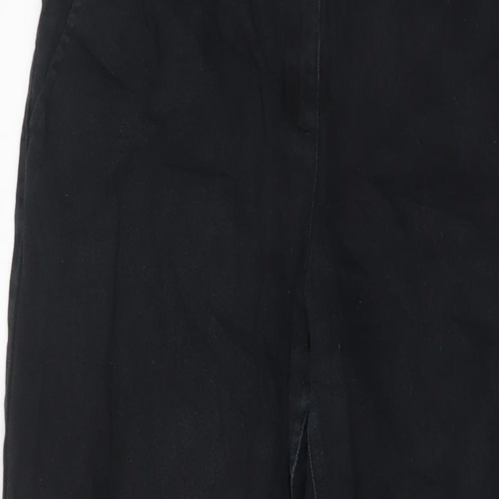 Womens UK Size 8 John Lewis Regular Fit Wide-Leg Black Jeans