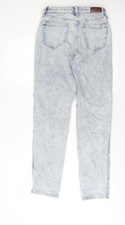 Hollister Womens Blue Cotton Mom Jeans Size 25 in L27 in Regular Zip