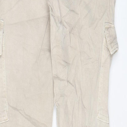 Denim & Co. Womens Beige Cotton Skinny Jeans Size 10 L28 in Regular Zip