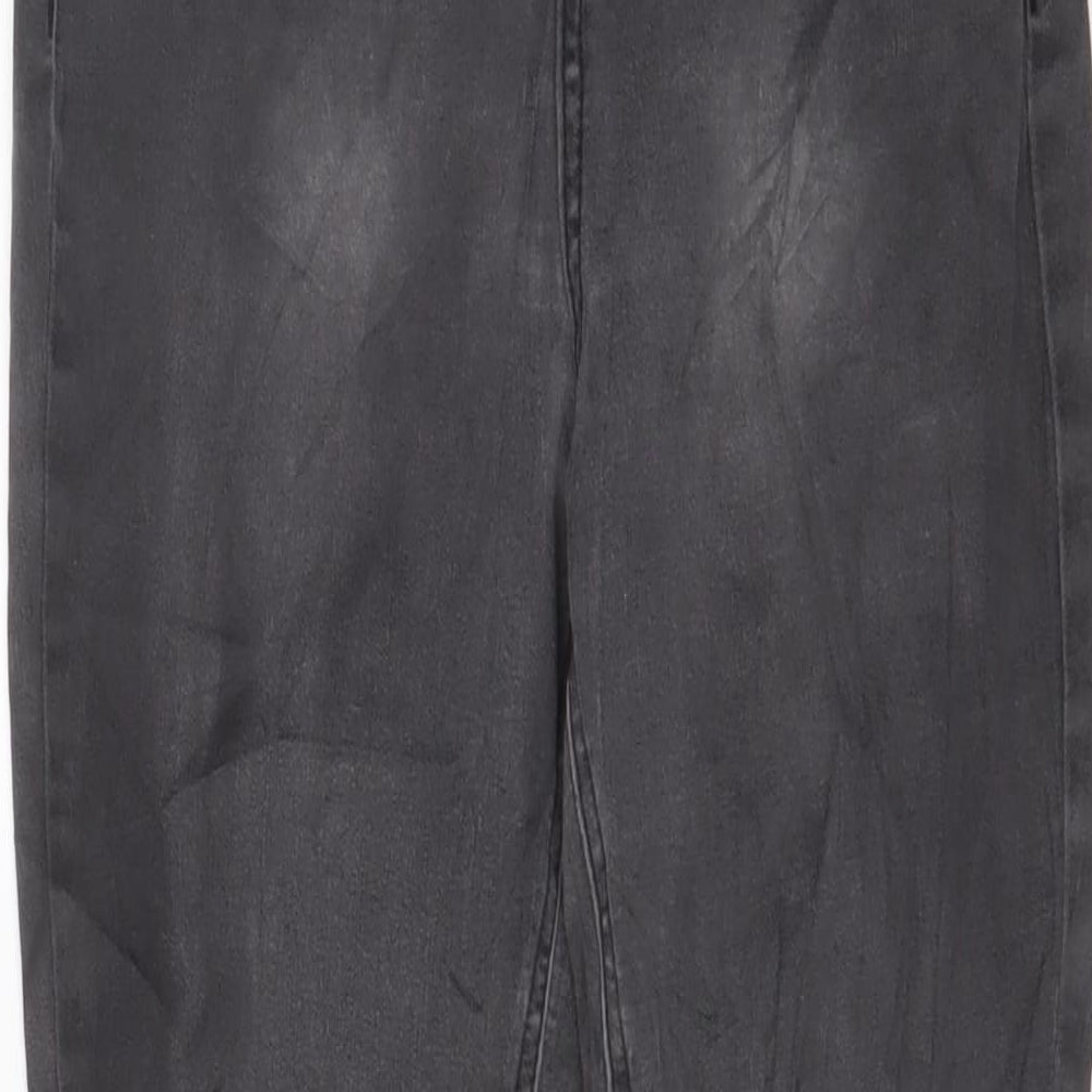 TU Womens Grey Cotton Skinny Jeans Size 14 L27 in Regular Zip