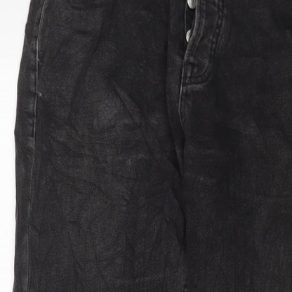 Mens UK Size 32 in Topman Regular Fit Straight Black Jeans