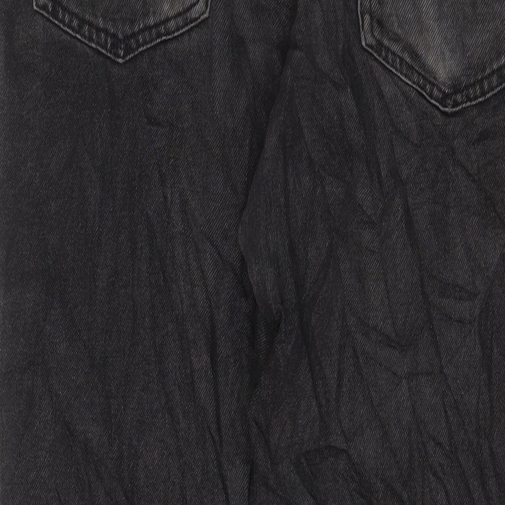 Mens UK Size 32 in Topman Regular Fit Straight Black Jeans