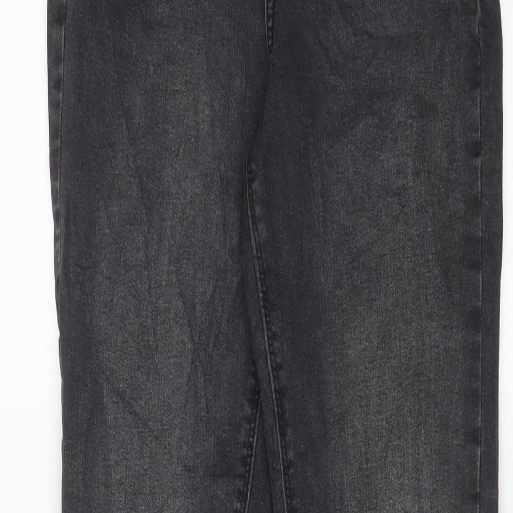 Denim & Co. Womens Grey Cotton Skinny Jeans Size 10 L32 in Regular Zip