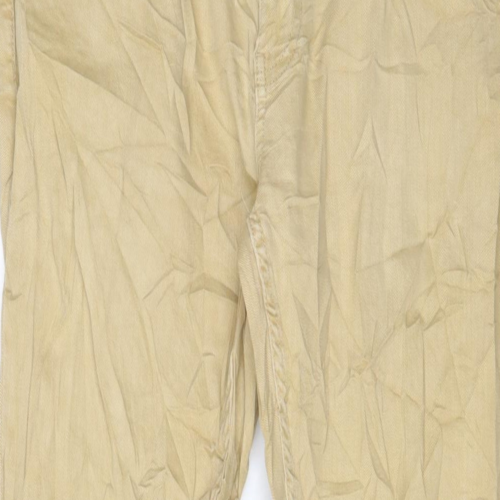 Clockhouse Mens Beige Cotton Skinny Jeans Size 32 in L32 in Regular Zip