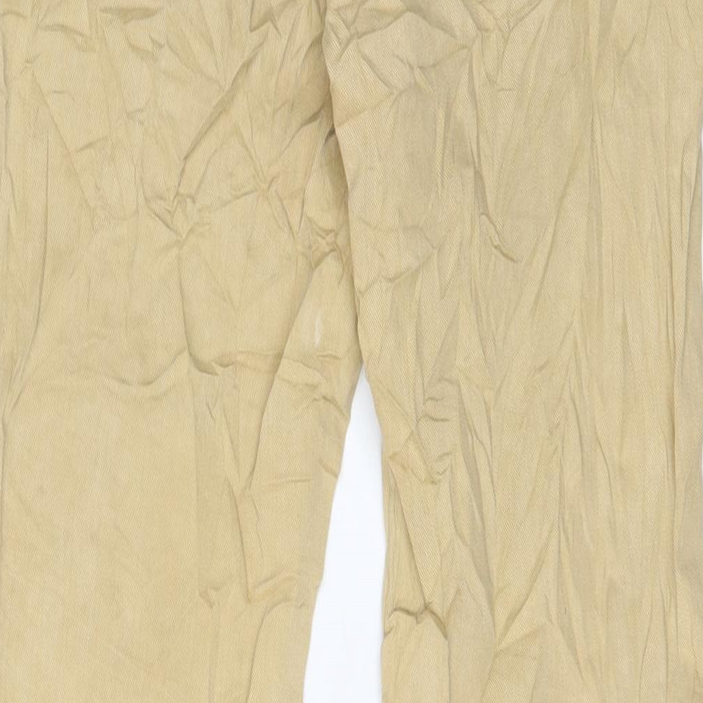 Clockhouse Mens Beige Cotton Skinny Jeans Size 32 in L32 in Regular Zip