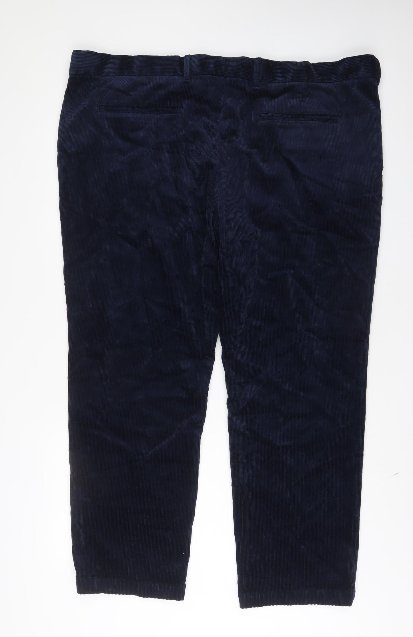 Womens UK Size 46 Marks and Spencer Regular Fit  Blue Trousers