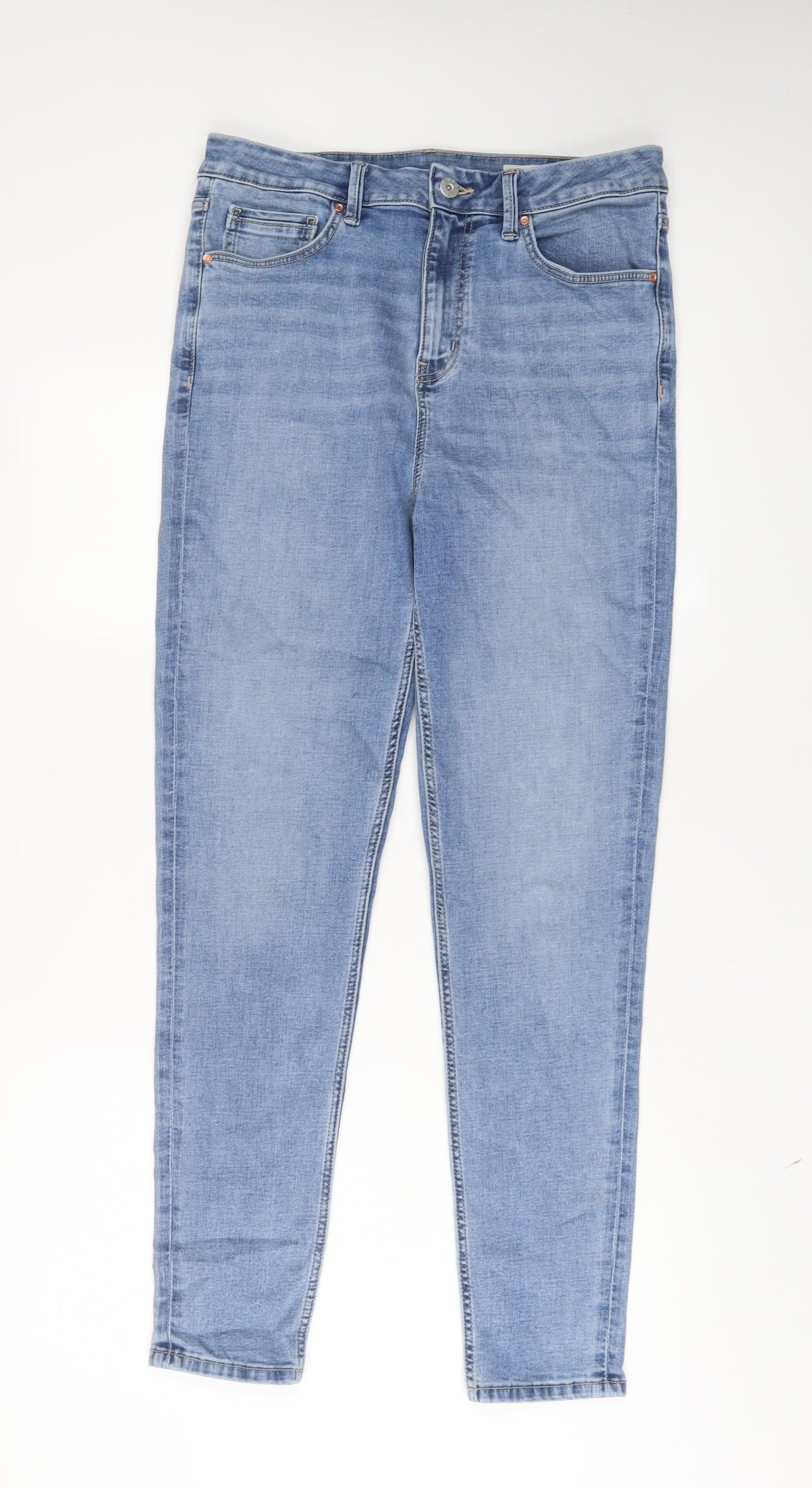 Womens UK Size 12 Marks and Spencer Regular Fit Skinny Blue Jeans