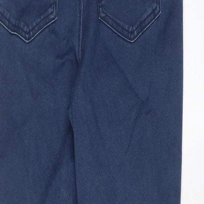 TU Womens Blue Cotton Skinny Jeans Size 12 L27 in Regular Zip