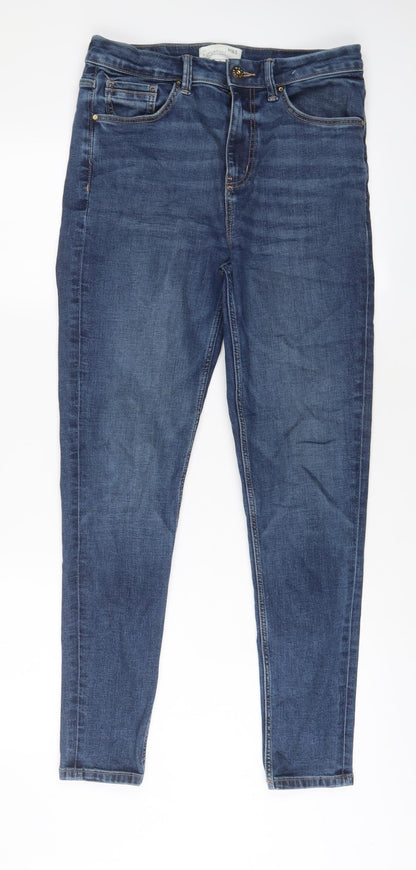 Womens UK Size 12 Marks and Spencer Regular Fit Skinny Blue Jeans