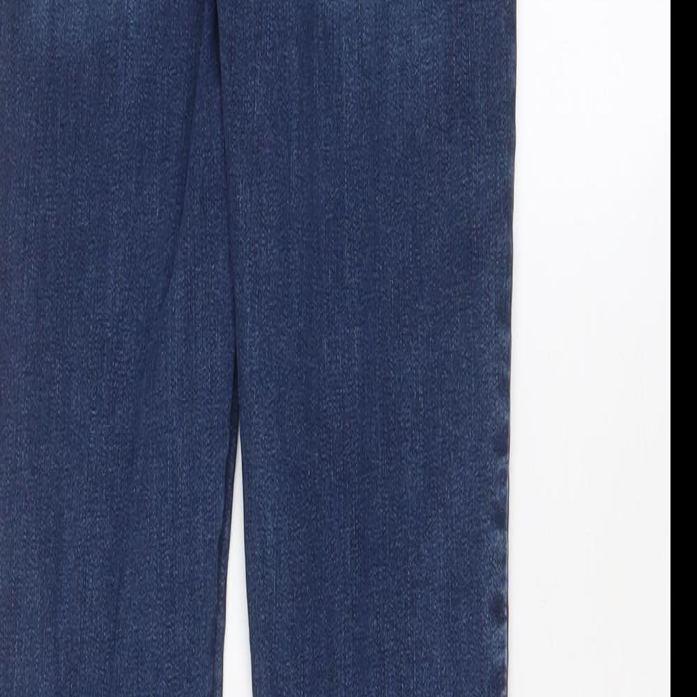 Miss Selfridge Womens Blue Cotton Skinny Jeans Size 8 L28 in Regular Zip