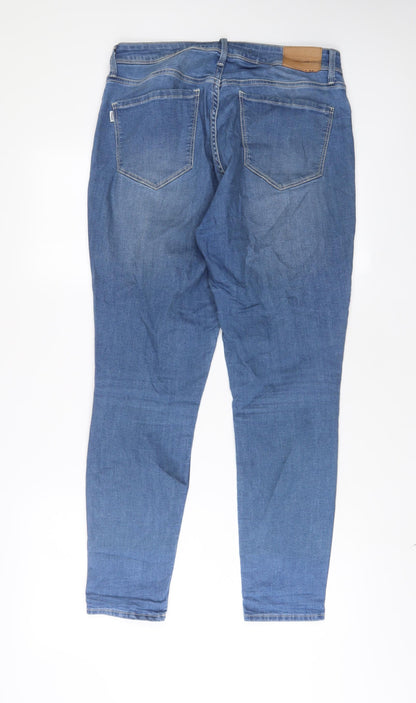 Tiffosi Womens Blue Cotton Skinny Jeans Size 32 in L28 in Regular Zip