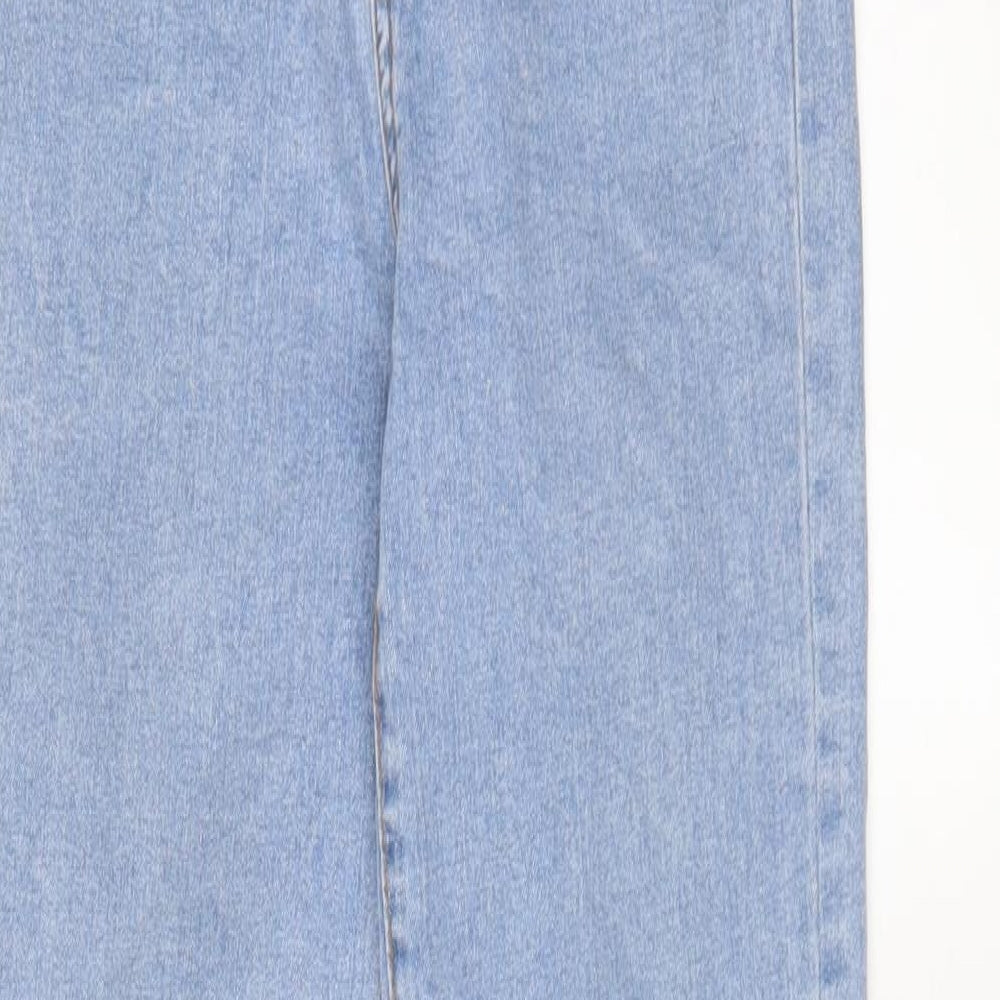 Denim & Co. Womens Blue Cotton Skinny Jeans Size 6 L28 in Regular Zip