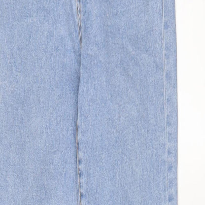 Denim & Co. Womens Blue Cotton Skinny Jeans Size 6 L28 in Regular Zip