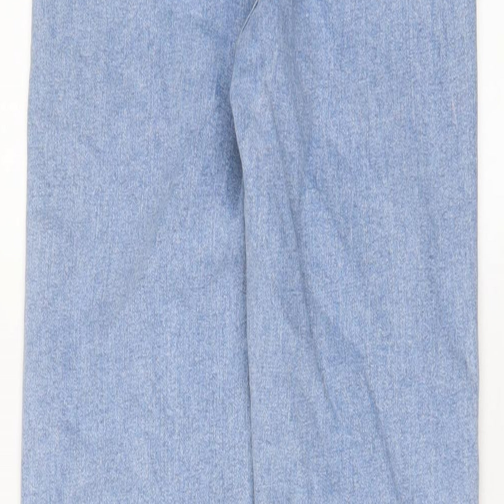 Denim & Co. Womens Blue Cotton Skinny Jeans Size 6 L28 in Regular Zip