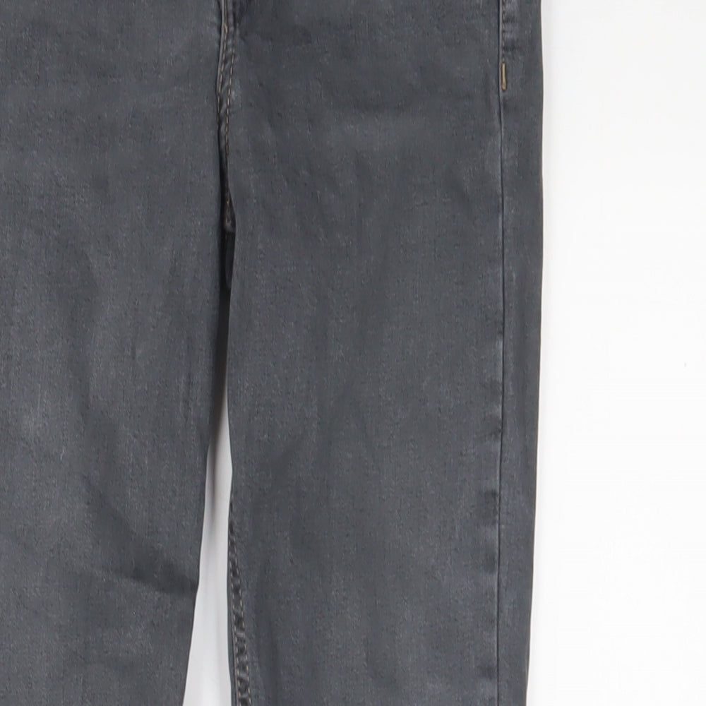 Topshop Womens Grey Cotton Skinny Jeans Size 26 in L32 in Regular Zip