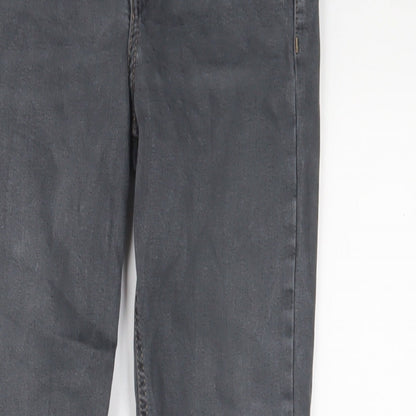 Topshop Womens Grey Cotton Skinny Jeans Size 26 in L32 in Regular Zip